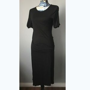 BCBG Black t-shirt maxi dress Rayon Size XS NEW